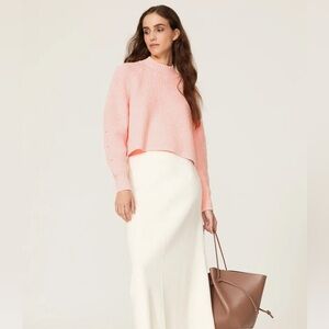 Club Monaco Cropped Knit Ribbed Sweater